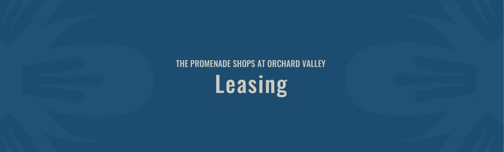 Leasing - PSOV hero The Promenade Shops at Orchard Valley Leasing