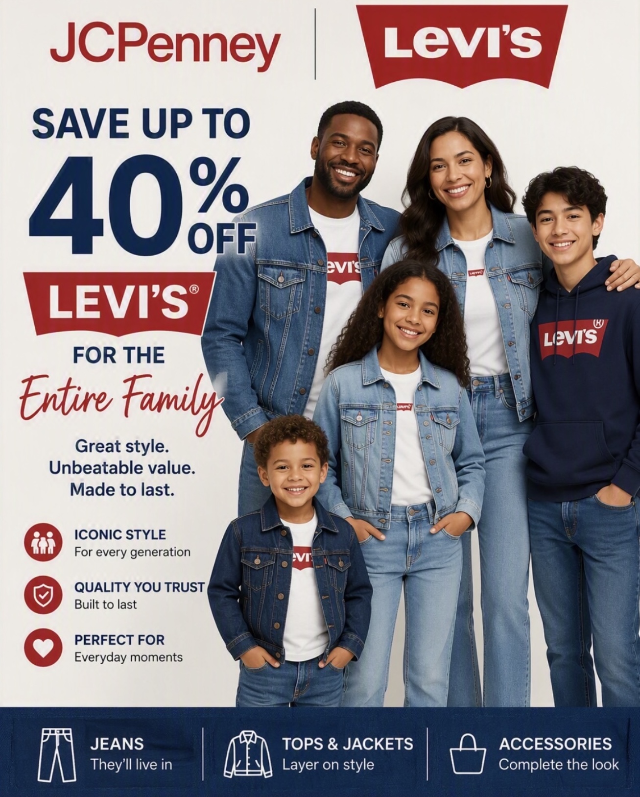 Save Up to 40% Off Levi’s® for the Entire Family icon