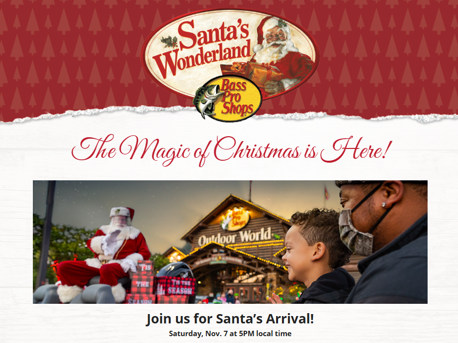 Bass Pro Shops Santa’s Magical Arrival
